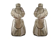 Fits:Mercedes Benz R129 1996-02 CREAM BEIGE LEATHER Seat Covers W/ PLAIN Inserts