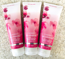 3 Bath  Body Works CHERRY BLOSSOM Body Cream 8oz LOT/SET of 3