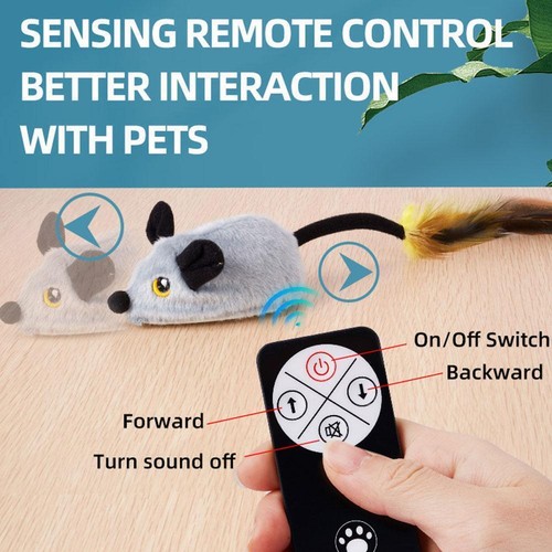 Cat Toy Simulation Electric Mouse Intelligent Induction Remote Control` T9X J5X2 - Picture 12 of 19