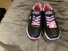 skechers sport light kids sneakers black Size 1 NWT