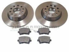 VW GOLF MK6 2.0 GTi 2009-2013 REAR 2 BRAKE DISCS AND PADS (CHECK SIZE 282MM)