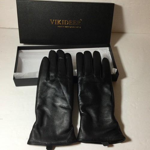 NEW Vikideer (8062) Long Genuine Leather Gloves Women Touchscreen Winter Sz  Med | eBay