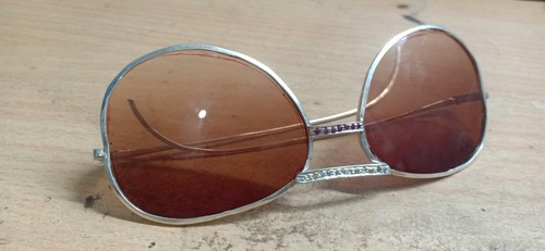 Rubin & Scheibe Diamant Sonnenbrille,925 Sterling Silber Brauner Farbe - Picture 3 of 10