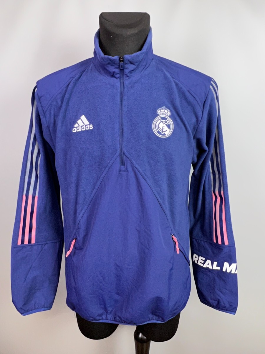 REAL MADRID 2020 2021 TRAVEL FLEECE JACKET FOOTBALL SOCCER ADIDAS