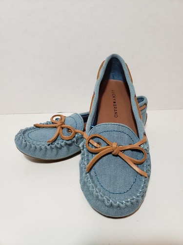 Blue Denim Moccasins Slip 