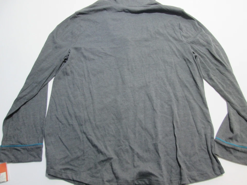 Новый с Ярлыками Gilligan OMalley женщин размер XL пижамы верхний темно серый груди карман кнопки - Изображение 2 из 4