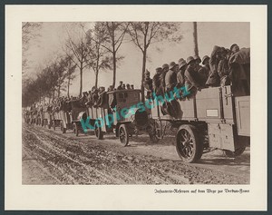 Photo Troop Transport Car Truck Ww Steel Helmet Battle Verdun Western Front 1916 Ebay