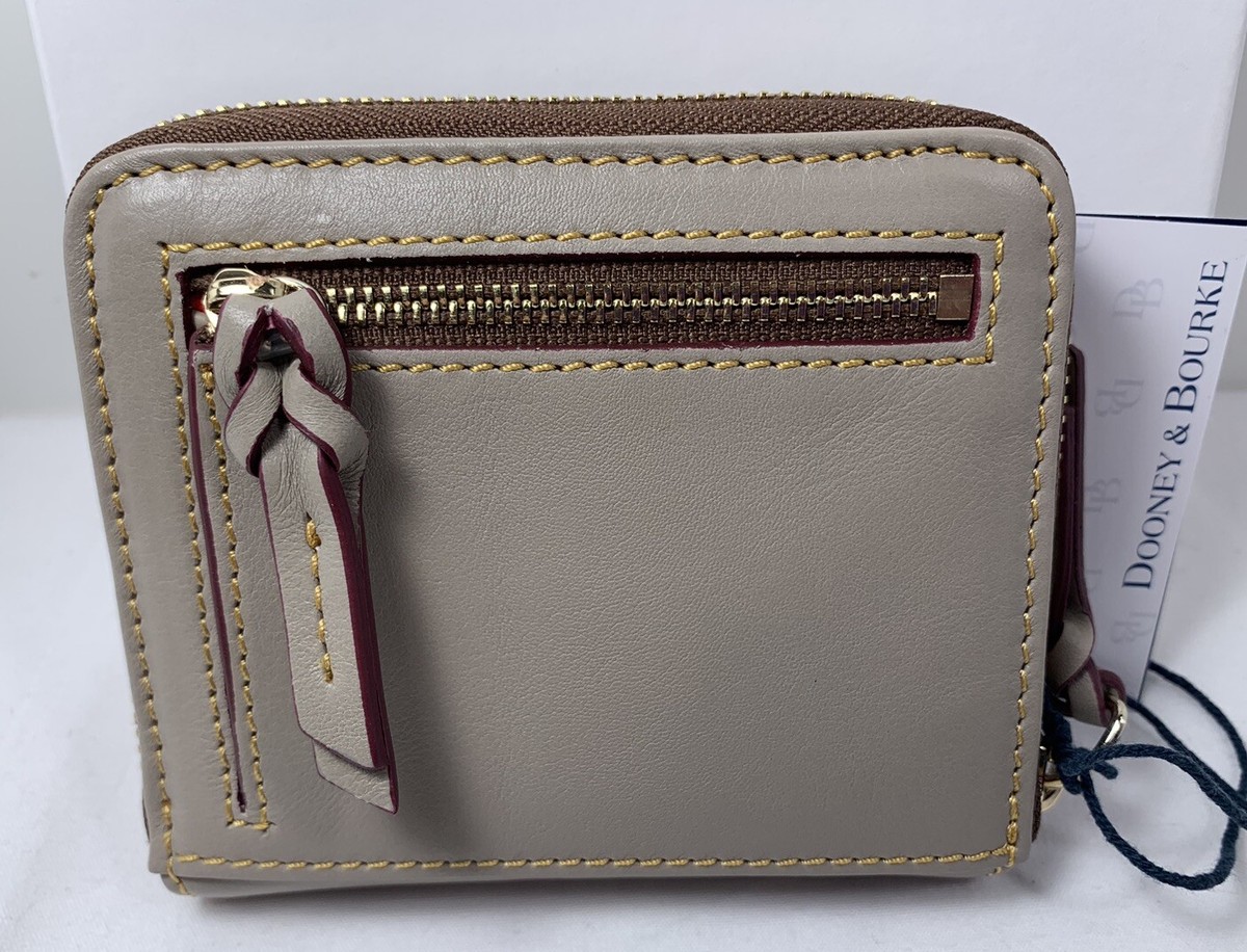 Dooney & Bourke Florentine Small Zip Around Wallet Light Taupe