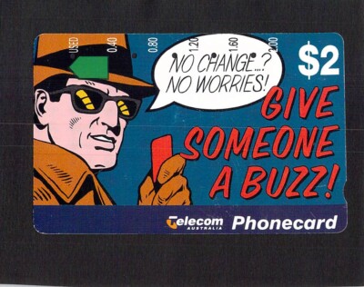 Y1027 Australia Telecom Phone card $2 5 hole Give Someone a Buzz