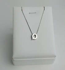 Image of 925 Silver Initial Q Alphabets Necklace Sterling Silver 18" Free Gift Box