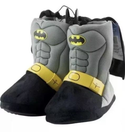 TODDLER BOYS BATMAN CAPED BOOT SLIPPERS SIZE 7/8