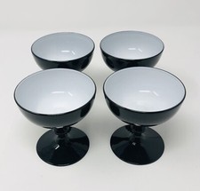 Vintage Carlo Moretti MCM Black White SHERBET...