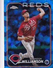 BRANDON WILLIAMSON TOPPS CHROME BLUE SAPPHIRE BASE CINCINNATI REDS #522 2024 24