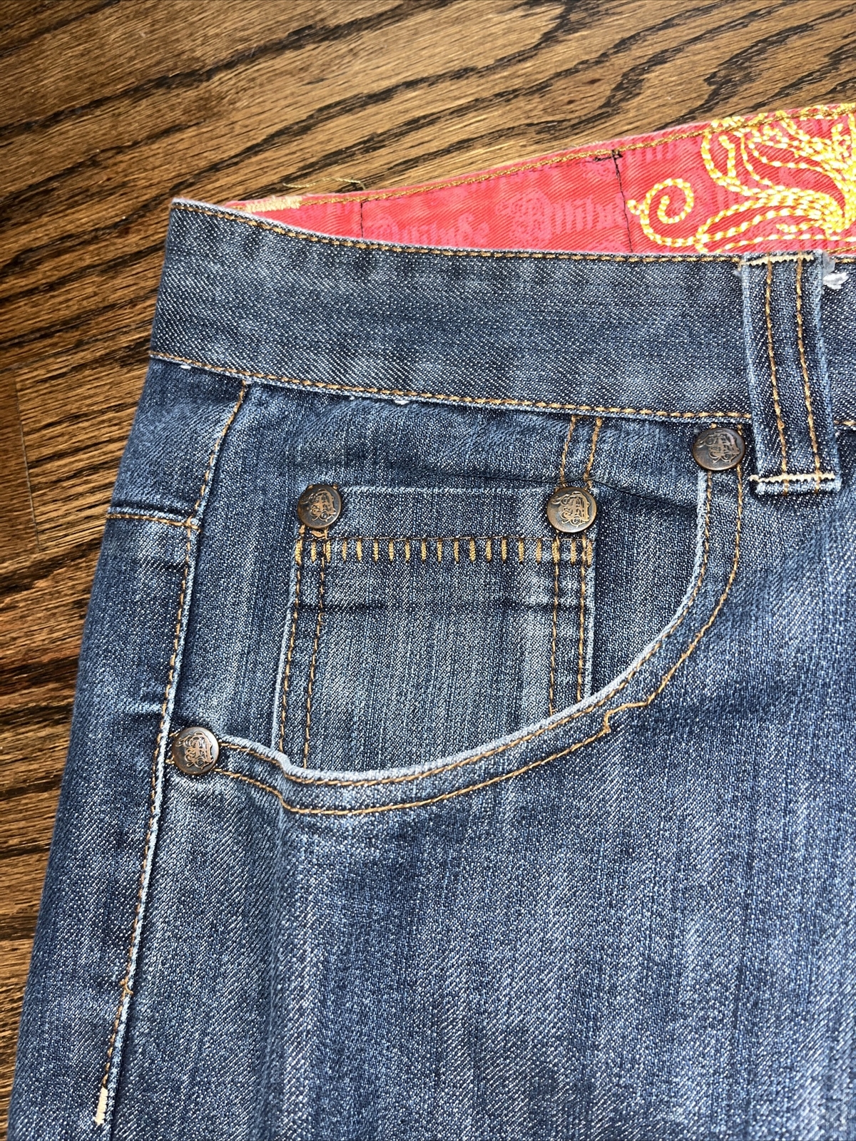 Attitude Mens Blue Brooklyn Fit Straight Leg Jeans Denim 39 X 29 - View 2