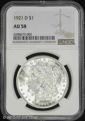 1921-D $1 Morgan Silver Dollar NGC AU 58 | eBay