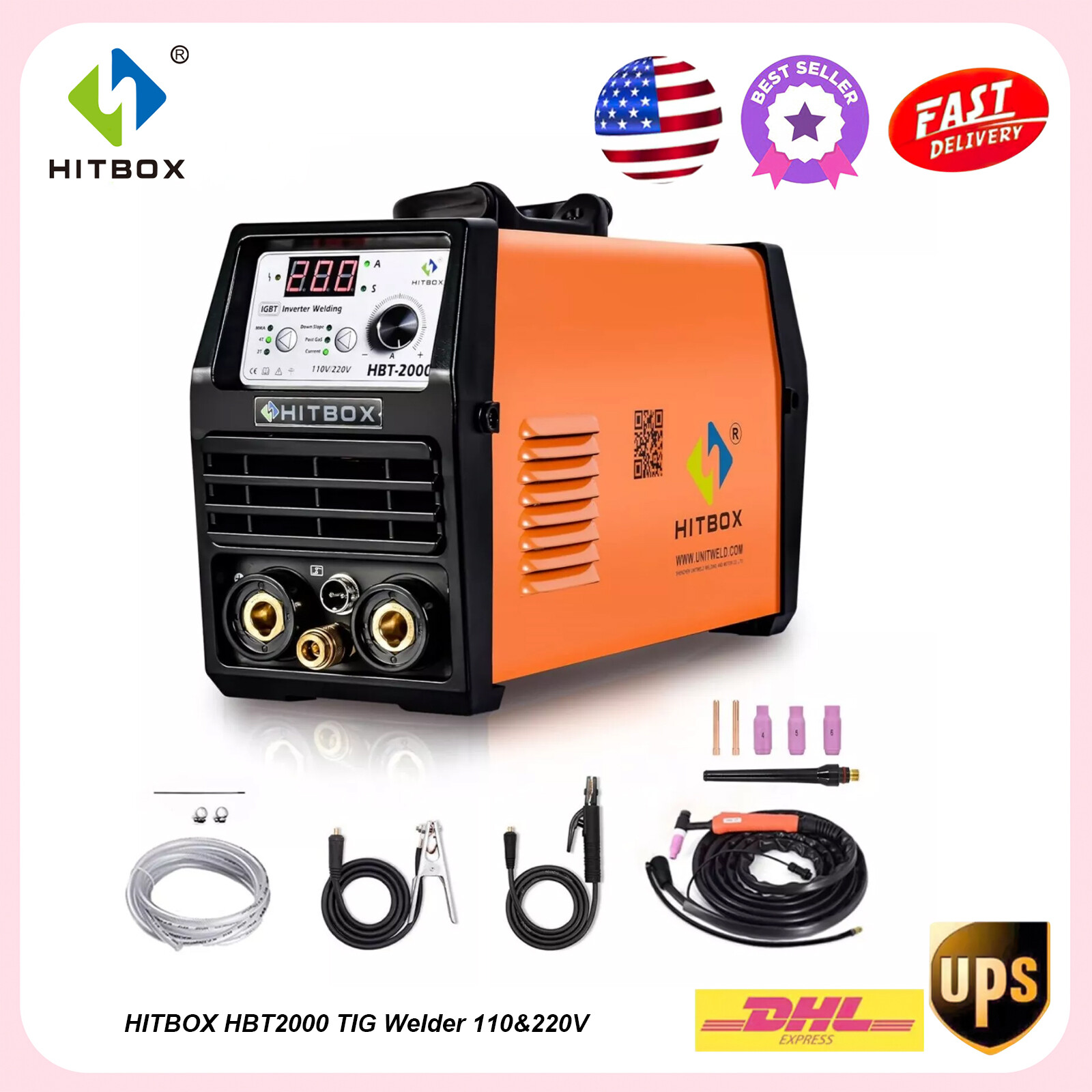 Inverter 200amp Dc 110v/220v Igbt Hf Arc Tig Welding Machine