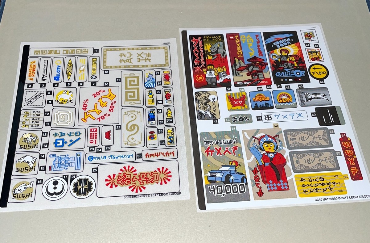 Lego Original Sticker Sheets from Ninjago City Set 70620 | eBay