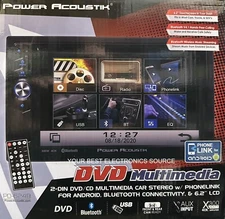 NEW Power Acoustik PD624B 6.2" LCD, 2-DIN DVD/CD Digital Media Radior, Bluetooth