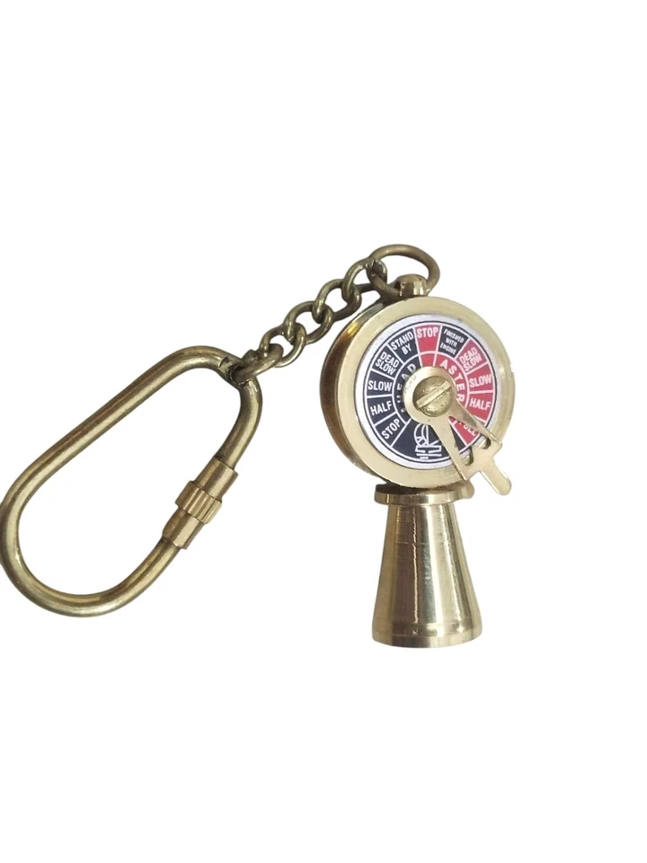 Handmade Decorative Vintage Ship Telegraph Solid Brass Keychain, - Image 4 of 4
