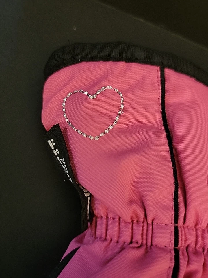 Guantes de esquí para niñas rosa corazón aislado talla única ver descripción USADOS OK Foto 3 de 4