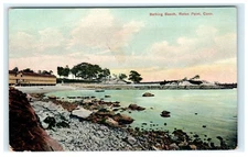 1909 Bathing Beach Roton Point Norwalk CT Connecticut Early Postcard