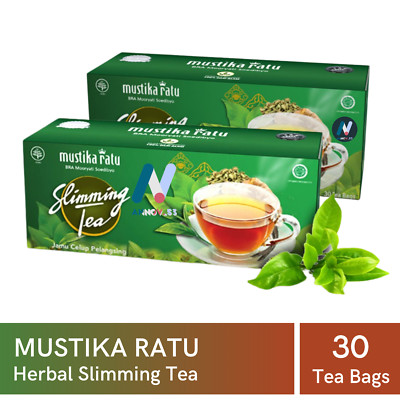 MUSTIKA RATU Slim Herbal Green Tea Antioxidant Weight Loss Diät Fatburner 2Pax