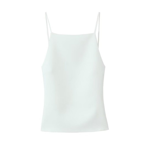 Women Fashion Solid Backless Vintage Thin Straps Square Collar Female Lady Tops - Picture 10 of 16