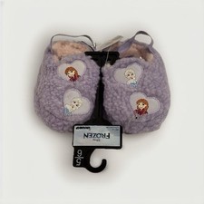 Disney Frozen Purple Slip On Slippers with Back-Strap Toddler Girl 5-6 NWT NEW