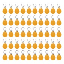 50 Pcs 13.56MHz UID Writable Rewritable Smart Key Fobs for Access, Yellow