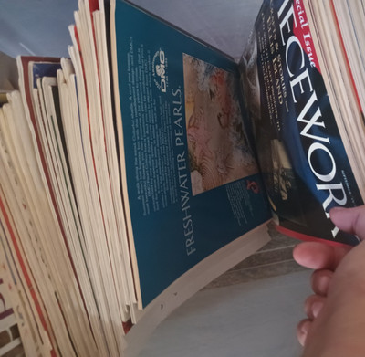 Lot of 90 PieceWork Magazine Illustrated Embroidery Knitting Needlework Crafts