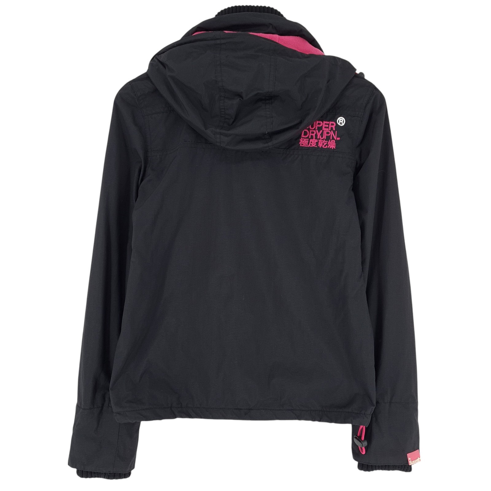 ARC'TERYX Vintage Superdry Giacca Casual Donna a Vento Nero con Cappuccio Xo0 MISURA XS