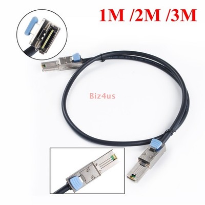 SFF-8088 to SFF-8088 External Mini SAS to Mini SAS Data Server RAID Cable 1/2/3M