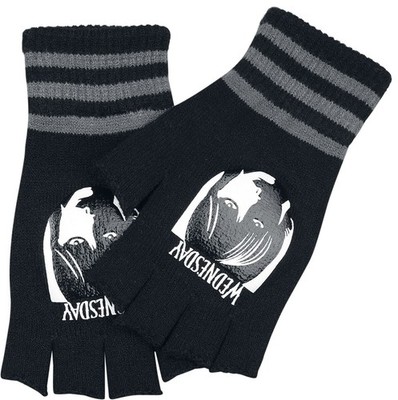 Wednesday Kurzfingerhandschuhe Damen Wednesday - Logo schwarz/grau Standard