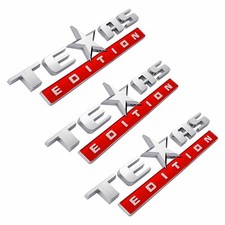 3pcs Texas Edition Emblem For Colorado Sierra Silverado Universal Red Silver 3pcs Texas Edition Emblem For Colorado Sierra Silverado Universal Red Silver