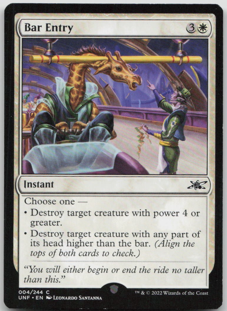 Bar Entry #4 Common Unfinity Magic: The Gathering MP