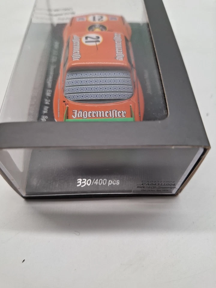 Spark 1:43 BMW 3.0 CSL Jägermeister Tourenwagen EM Spa 1973 Limited 330/400 - Bild 3 von 3