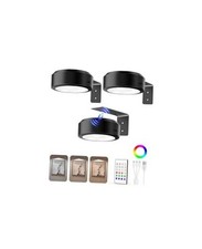 Picture Lights for Wall, 2000mAh Rechargeable Battery Magnetic 3Pack Black
