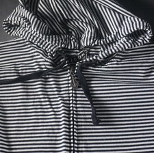 Volcom Hoodie Womens Large Stripe Lightweight Full Zip Sweatshirt Skate Stone