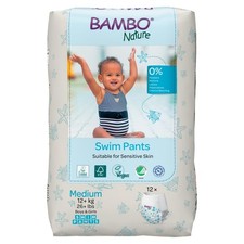 Bambo Nature Premium Swim Nappy Pants - Medium (12+kg), Disposable & Eco-Labelle