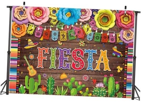 Fiesta Backdrop Mexican Party Photography Mexican Fiesta Backdrop for 7×5ft