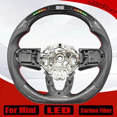 Carbon Fiber LED Real Steering Wheel For Mini F54 F55 F56 F57 F60 Cooper S/JCW