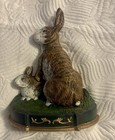 Painted Cast Iron Rabbits Door Stop  8” x 3” x 10” — photo 1