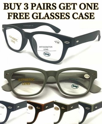 Lesebrille +1,00 ~ +4,00 klassisch Herren Damen Wayfare Style mattes Gestell L878