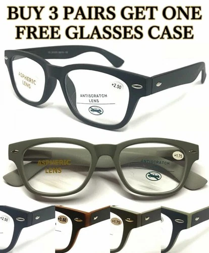 Reading Glasses +1.00 ~ +4.00 Classic Men' Women' Wayfare Style Matte Frame L878