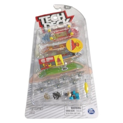 Tech Deck, Ultra-Deluxe Fingerboard 4er-Set, mit authentischer Skateboard-Grafik
