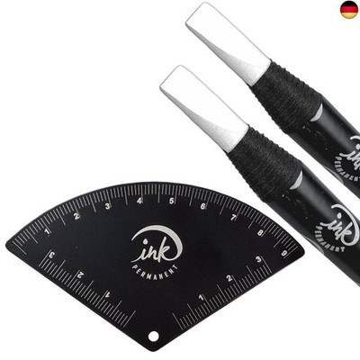 Ink Permanent Augenbrauen-Mapping-Kit mit Augenbrauenlineal und 2 weißen 