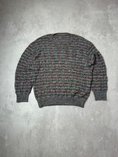 MISSONI SPORT Knit Sweater Men  s L/XL Multi-Color Geometric Made in Italy