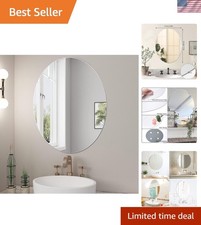 Modern Frameless 13" x 16.5" Acrylic Oval Mirror - Fogless Safe for Your Home