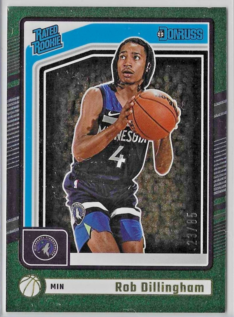 ROB DILLINGHAM  2024-25 Panini Donruss #204 RATED ROOKIE DOTS /85  Mavericks