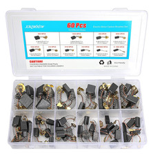 60 Pcs Electric Motor Carbon Brushes Set 10 Assorted Sizes Graphite  Copper Re